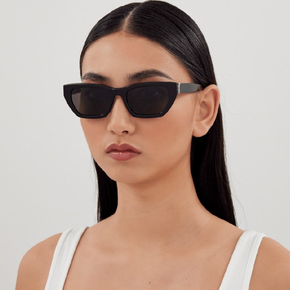 NEW SAINT LAURENT SLM127/F  001 CAT EYE SUNGLASSES SAINT LAURENT SL M127/F - Picture 4 of 5